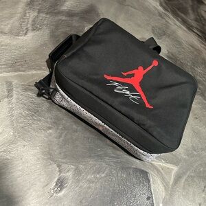 Jordan Black and Gray Flight Crossbody Bag